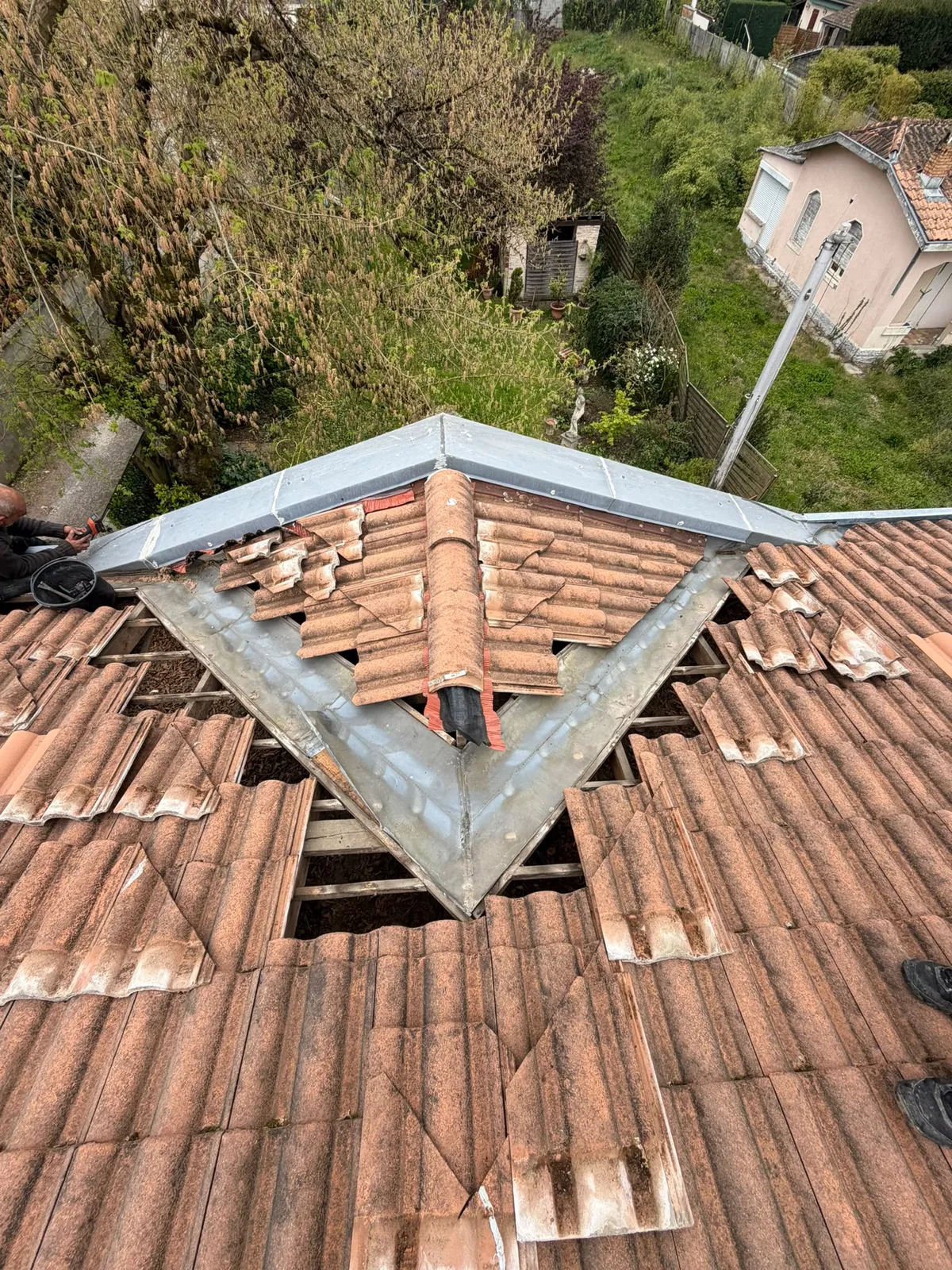 Chantier de couverture dans les Yvelines
