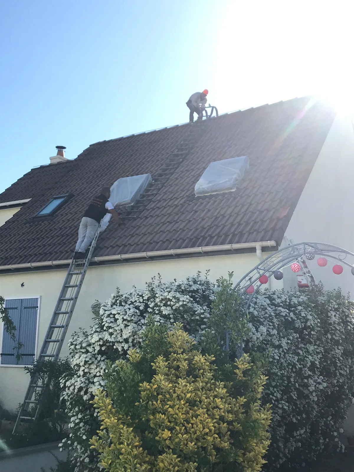 Chantier de couverture dans les Yvelines