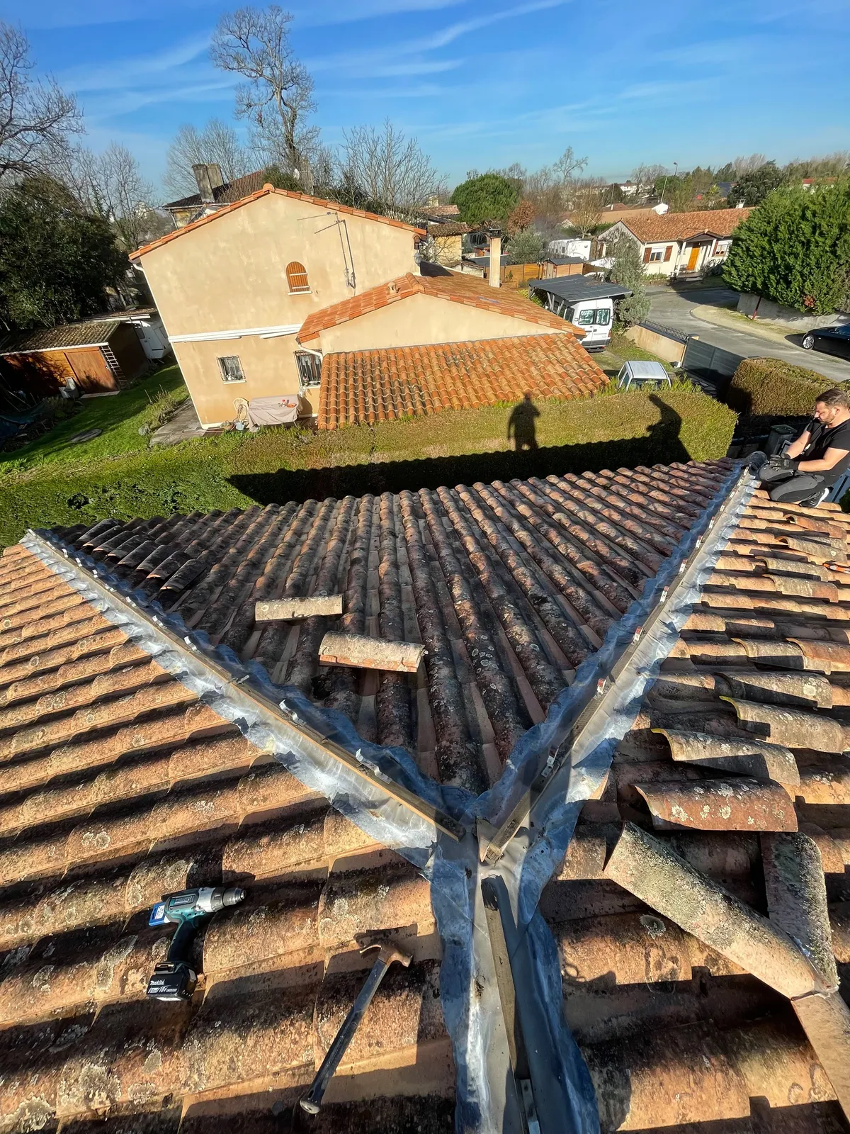 Chantier de couverture dans les Yvelines
