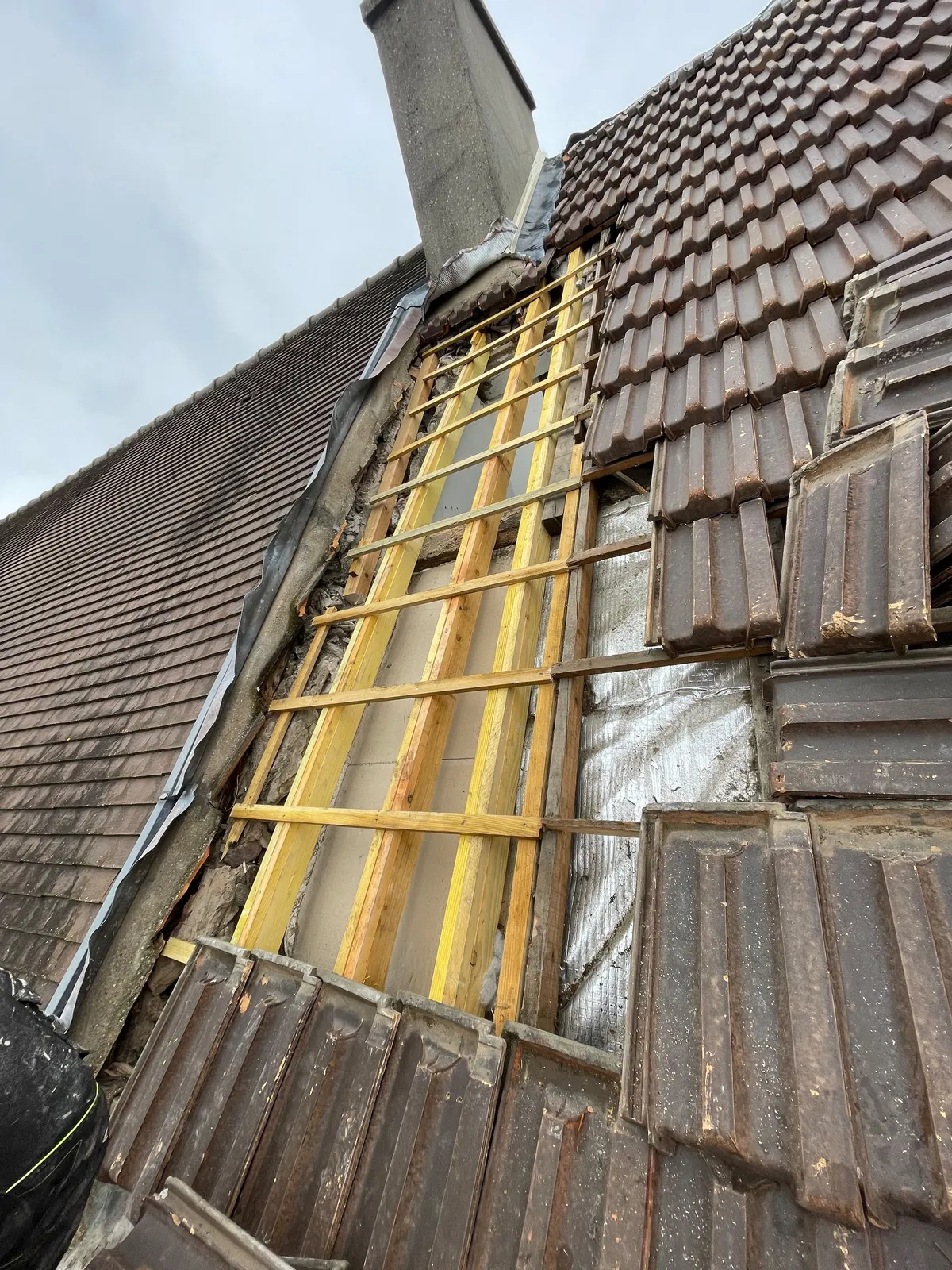 Chantier de couverture dans les Yvelines