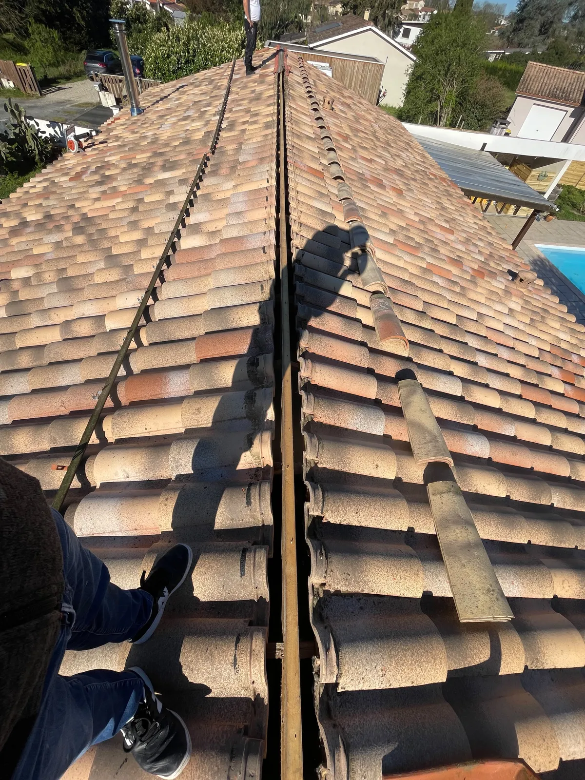 Chantier de couverture dans les Yvelines