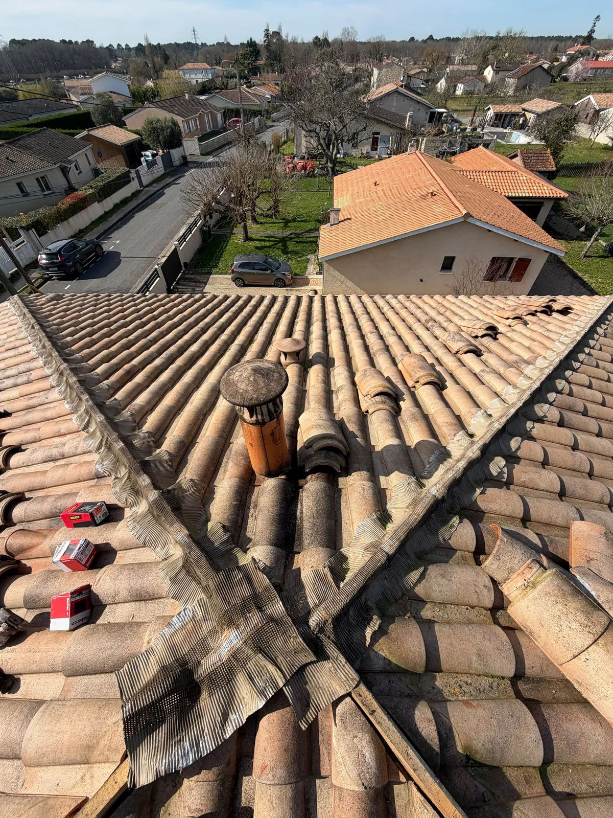 Chantier de couverture dans les Yvelines