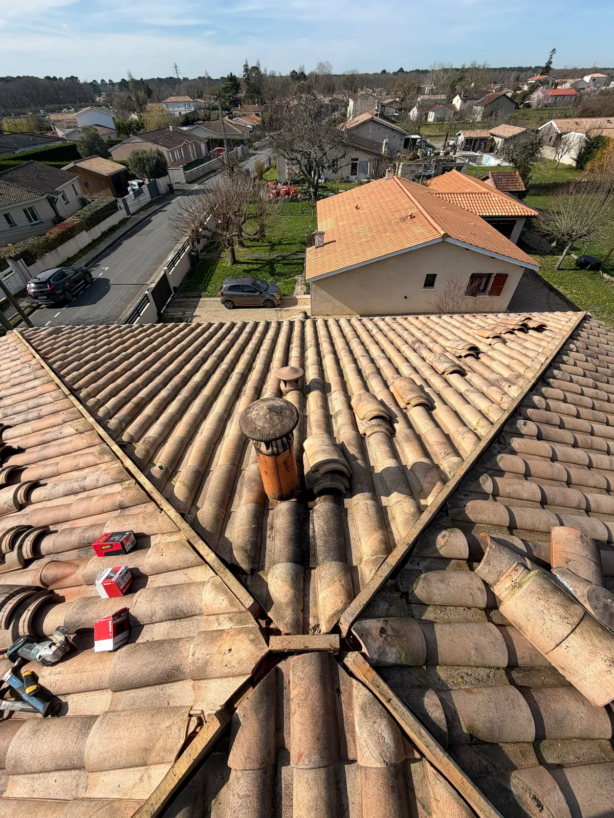 Chantier de couverture dans les Yvelines