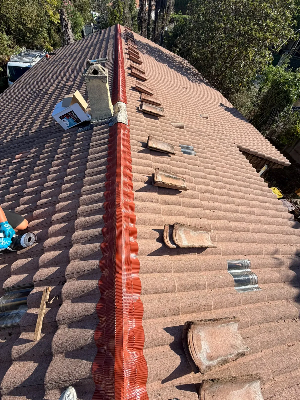 Chantier de couverture dans les Yvelines