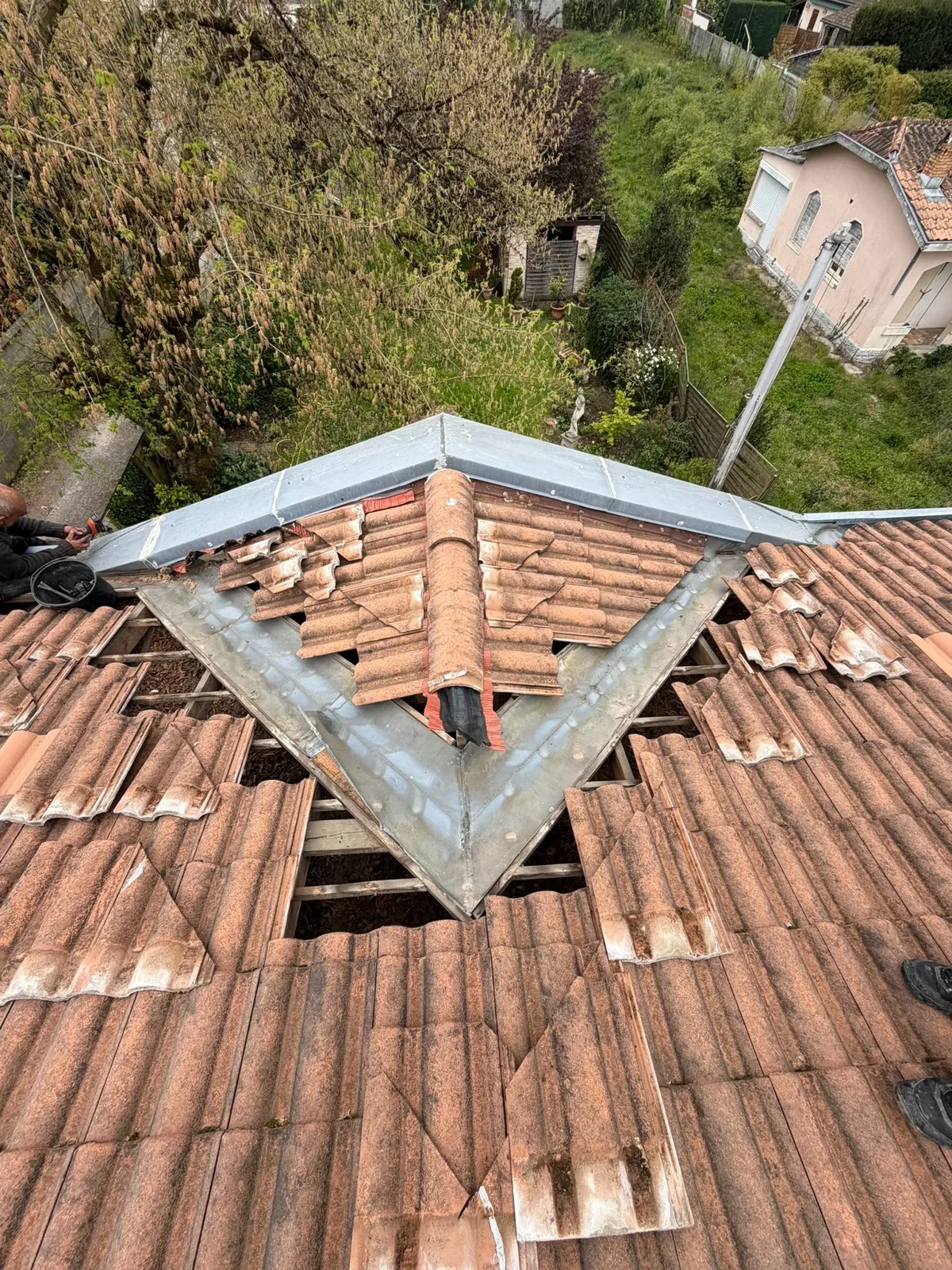 Chantier de couverture dans les Yvelines
