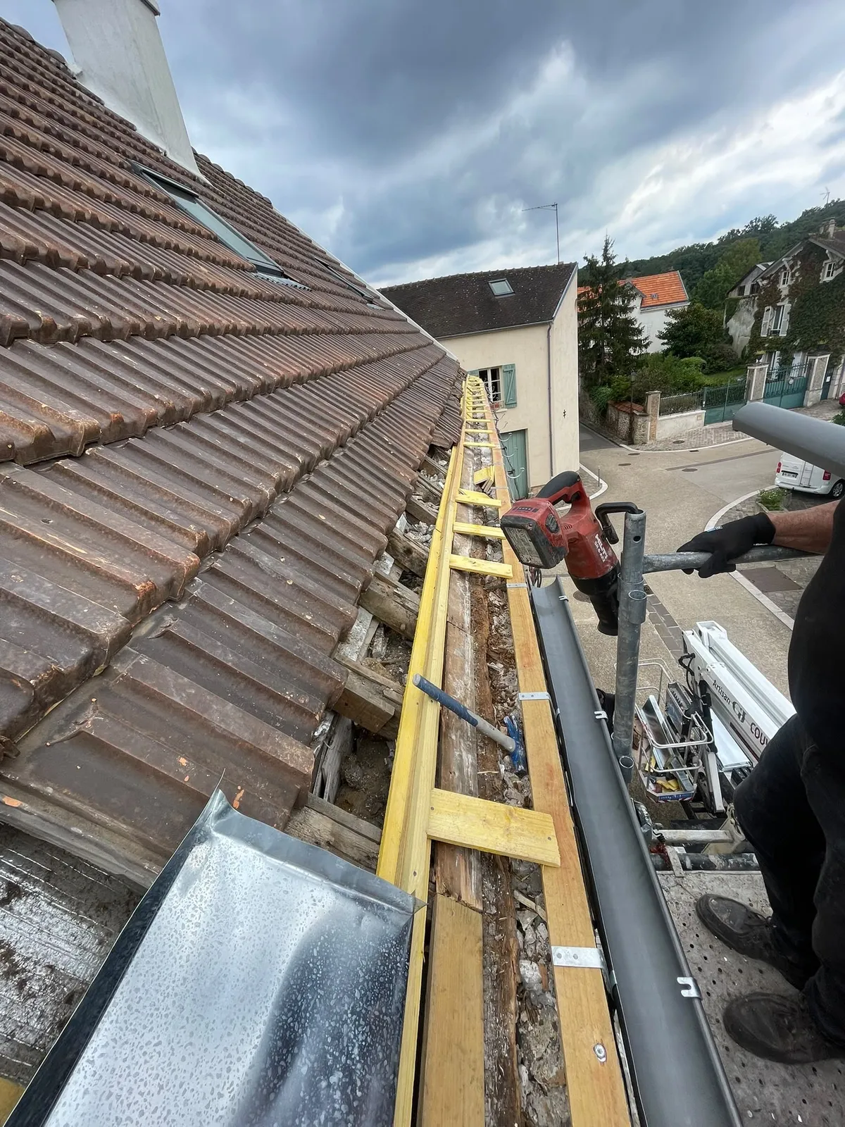 Chantier de couverture dans les Yvelines