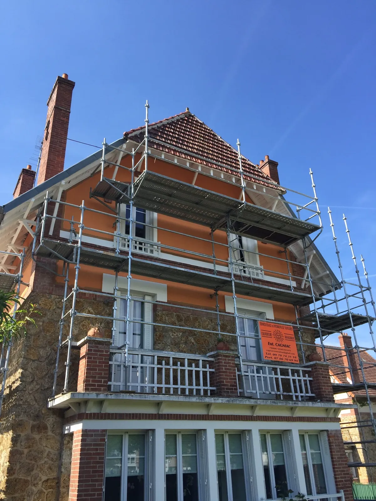 Chantier de couverture dans les Yvelines